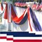 2x20 Ft Red White and Blue Banner Decorations 3 Pack,4th of July Banners for Outside,Bunting Flags for Independence Day,Labor Day,Veterans Day,Memorial Days